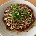 ☆mami's cooksnap of when they made 関西のおかん特製お好み焼き.