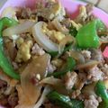 柚々華's cooksnap of when they made 豚ひき肉、玉ねぎ、ピーマンの卵炒め.