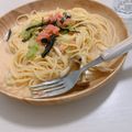 るるる♥♡♥'s cooksnap of when they made ピリ辛☆明太カルボナーラパスタ.