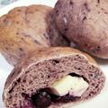ち～mam's cooksnap of when they made 生ブルーベリーとクリームチーズのパン.