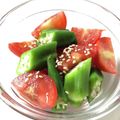 azbjbn's cooksnap of when they made ☆オクラ＆トマトのドレ和え☆.