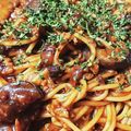 MIKOさん's cooksnap of when they made ✽茄子とトマトのキーマカレーパスタ✽.
