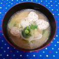 みれいく's cooksnap of when they made 朝食に！つみれと玉ねぎのお味噌汁.
