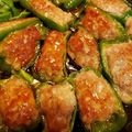 yocchi2109's cooksnap of when they made おからパウダー糖質オフ！ピーマンの肉詰め.