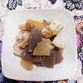 M33kitchen's cooksnap of when they made 時短！厚揚げ 大根 蒟蒻の煮物.