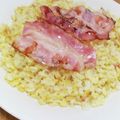 えりこ82☆'s cooksnap of when they made ベーコンどーんっ♡とのっけたパラパラ炒飯.