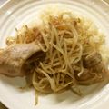 ベティ３'s cooksnap of when they made 豚バラ肉ともやしのあんかけごはん.