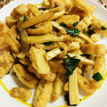 優木星's cooksnap of when they made エリンギと油揚げのかりっと炒め♪.