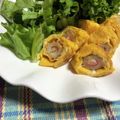 chi−ちゃん's cooksnap of when they made ぽん酢deちくわ☆カニかま☆大葉の卵焼き.