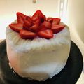 サスカベッチ's cooksnap of when they made アメリカ★簡単★いちごのお誕生日ケーキ♬.