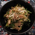 ☆hikonyan☆'s cooksnap of when they made 簡単おつまみ❗長ネギとハムの醤ラー油和え.
