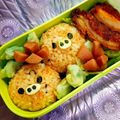 たにたーに's cooksnap of when they made ブタちゃんおにぎり＊キャラ弁.