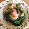 しむかっぷ's cooksnap of when they made 空芯菜と海老のガーリック炒め♡.