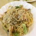 TeaMuffin's cooksnap of when they made 鮭の豆乳クリームパスタ.