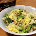 まなポコ's cooksnap of when they made 卵としめじのサラダ.