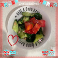 ☆hironon☆'s cooksnap of when they made トマトときゅうりの中華サラダ.