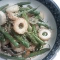 chirurin's cooksnap of when they made 糸こんにゃくとちくわの炒め物.