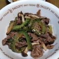 和☆2049's cooksnap of when they made ゴーヤ♡牛肉のオイスターソース炒め.