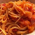 けぃこ。だぃご's cooksnap of when they made フライパンひとつで☆トマトソースパスタ.