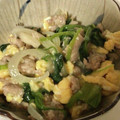 米の華's cooksnap of when they made 豚とほうれん草と卵の中華塩炒め.