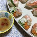 Mi〜ちゃん's cooksnap of when they made ヘルシー！海老とアボガドと豆腐の生春巻き.