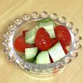 にきけん's cooksnap of when they made もう一品☆きゅうりとトマトサラダ.