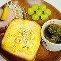 choco831's cooksnap of when they made クリームチーズと卵のバタートースト.