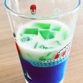 大納言あずき's cooksnap of when they made スガキヤ懐かしの緑のドリンク　再現.