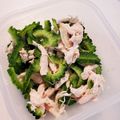 あまね's cooksnap of when they made 簡単、ゴーヤと鶏ささみの塩わさび和え.