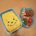☆ひと美☆'s cooksnap of when they made オムライスで♡プーさん♡キャラ弁.
