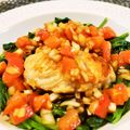 アイリッシュショコラ's cooksnap of when they made かじきのほうれん草ソテートマトソース☆.