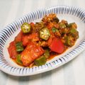 バカリャウ's cooksnap of when they made トマトとおくらの麻婆.