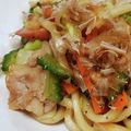ピニヨ's cooksnap of when they made うまい！栄養満天！ゴーヤの焼うどん☆☆☆.