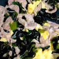 どなこ＊'s cooksnap of when they made わかめの豚肉たまご炒め.