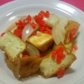 レアレアチーズ's cooksnap of when they made 混ぜるだけ☆厚揚げの韓国風味サイコロ焼き.