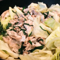 toshi♫'s cooksnap of when they made 春キャベと豚しゃぶ肉の簡単白だしさっと煮.