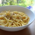 みるく茶's cooksnap of when they made トロトロ卵とニンニクのパスタ.