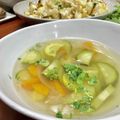 Superlittleboo's cooksnap of when they made ズッキーニとウインナーのコンソメスープ.
