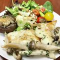 Superlittleboo's cooksnap of when they made 白身魚としめじの青じそ香るクリームソテー.