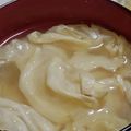 ヨシヨッシー's cooksnap of when they made 厚揚げとキャベツのお味噌汁.