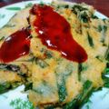 黒おはちゃん's cooksnap of when they made ニラチヂミ.