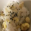 料理修行中・・・'s cooksnap of when they made ルクルーゼで炊く　ほっくほくの栗ご飯♪.