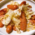 CHANx2's cooksnap of when they made 春キャベツとチョリソの炒めもの.