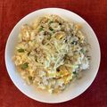 caruga's cooksnap of when they made じゃこと生ショウガの焦がし醤油チャーハン.