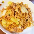 プチシュ's cooksnap of when they made 和風カレー焼きそば.