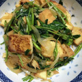 サバシロ's cooksnap of when they made 空芯菜とぷっくり厚揚げのオイスター炒め.