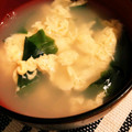茶トラキッズ's cooksnap of when they made わかめと卵のスープ.