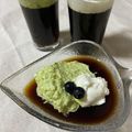 芝。。's cooksnap of when they made コーヒーゼリー＆抹茶クリームゼリー.