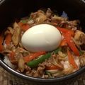 MubaMuba's cooksnap of when they made 免疫力アップ！青椒肉絲風 温玉のせ丼.