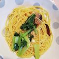 eiyoushi's cooksnap of when they made さんま缶とエリンギのオイルパスタ.